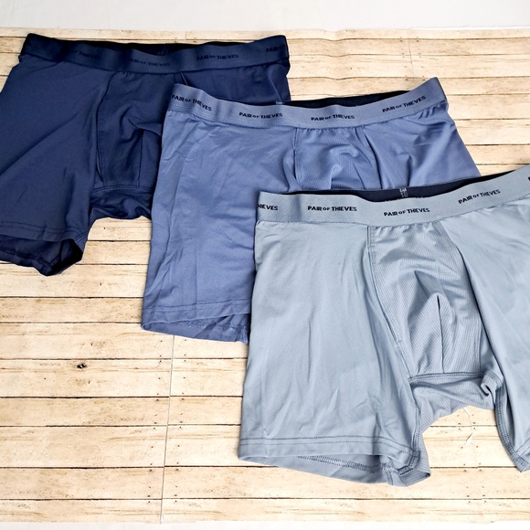 Pair Of Thieves Men's 3Pack Multi-color Blue/Gray Boxer Briefs Size Medium - Picture 5 of 13